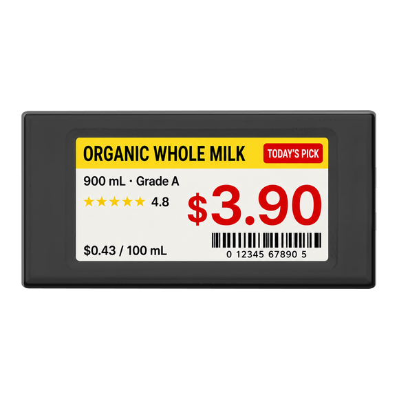 DP0213 black-bezel retail price display