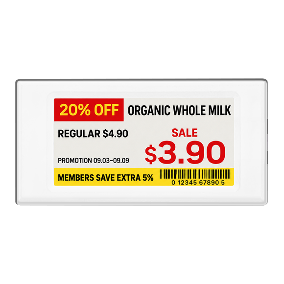 DP0213 white-bezel promotion price display