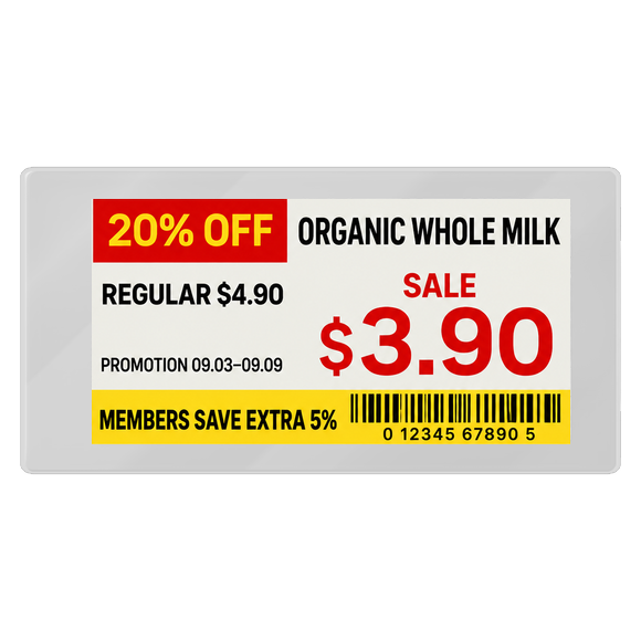 DP0266 white-bezel promotion price display
