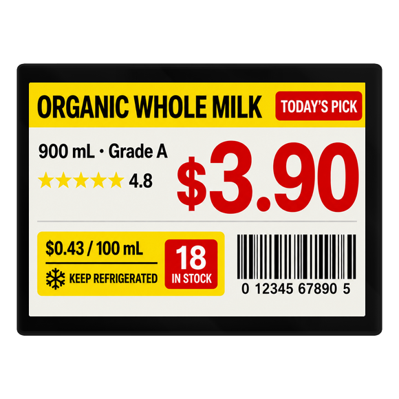 DP1160 black-bezel retail price display